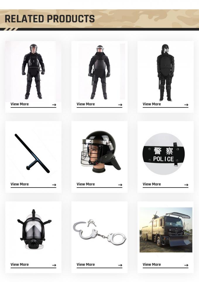Στρατιωτικής αστυνομίας πλήρες εργαλείο κοστουμιών ταραχής πανοπλιών αντι