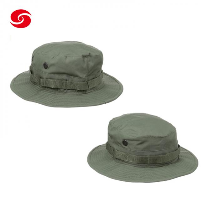 Φτηνά στρατιωτικά πράσινα καπέλα ελιών κάδων που αλιεύουν το στρατιωτικό τακτικό καπέλο καπέλων Boonie